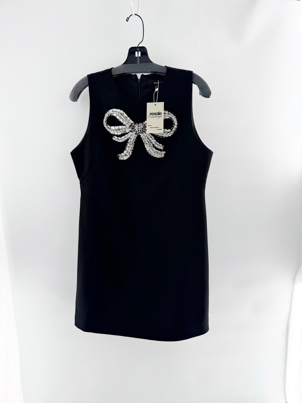 BeulaHStyle Sleeveless Mini Dress with Ribbon Embelishment Black Women's Large